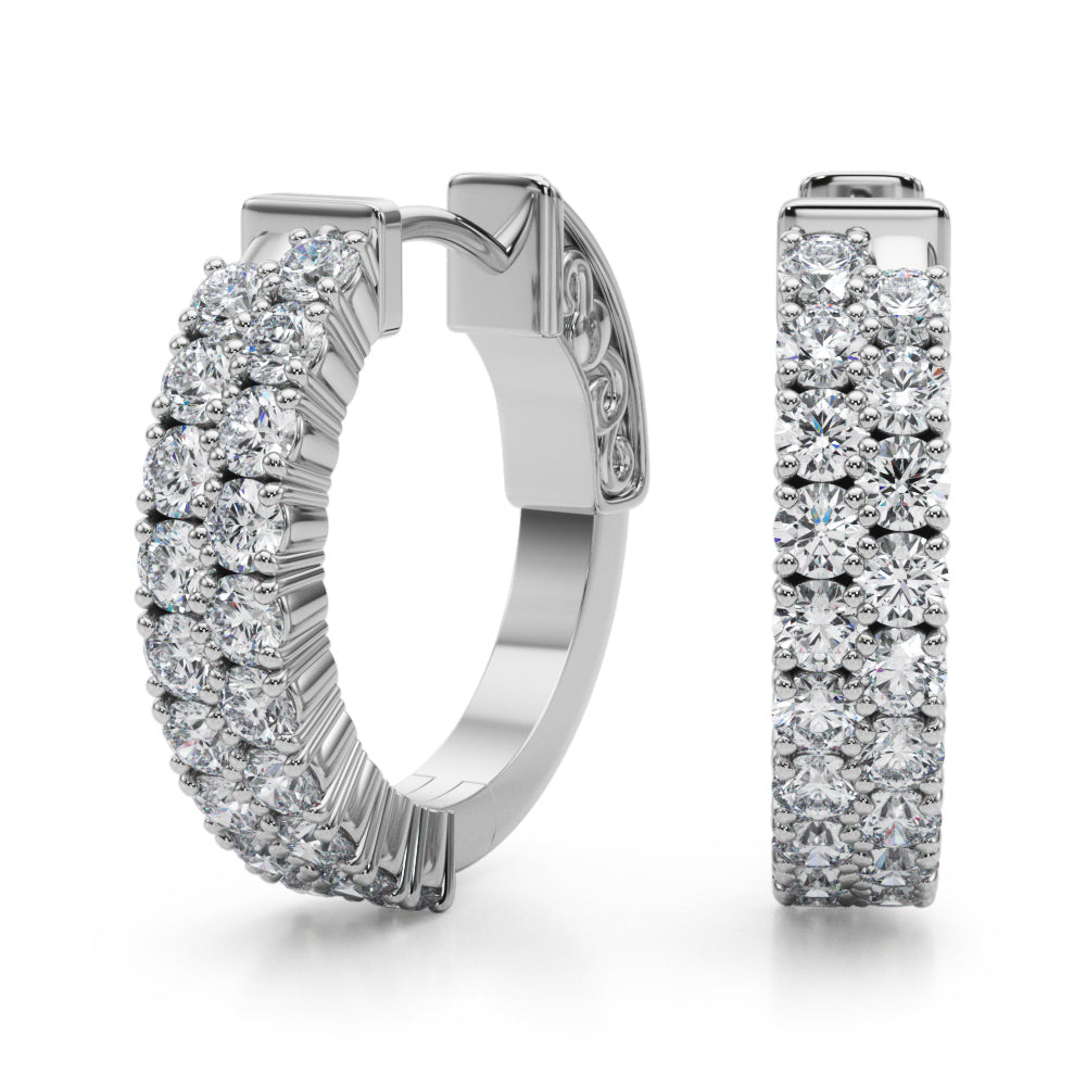 Lab Grown Diamond Double Row Vault Lock - View 2