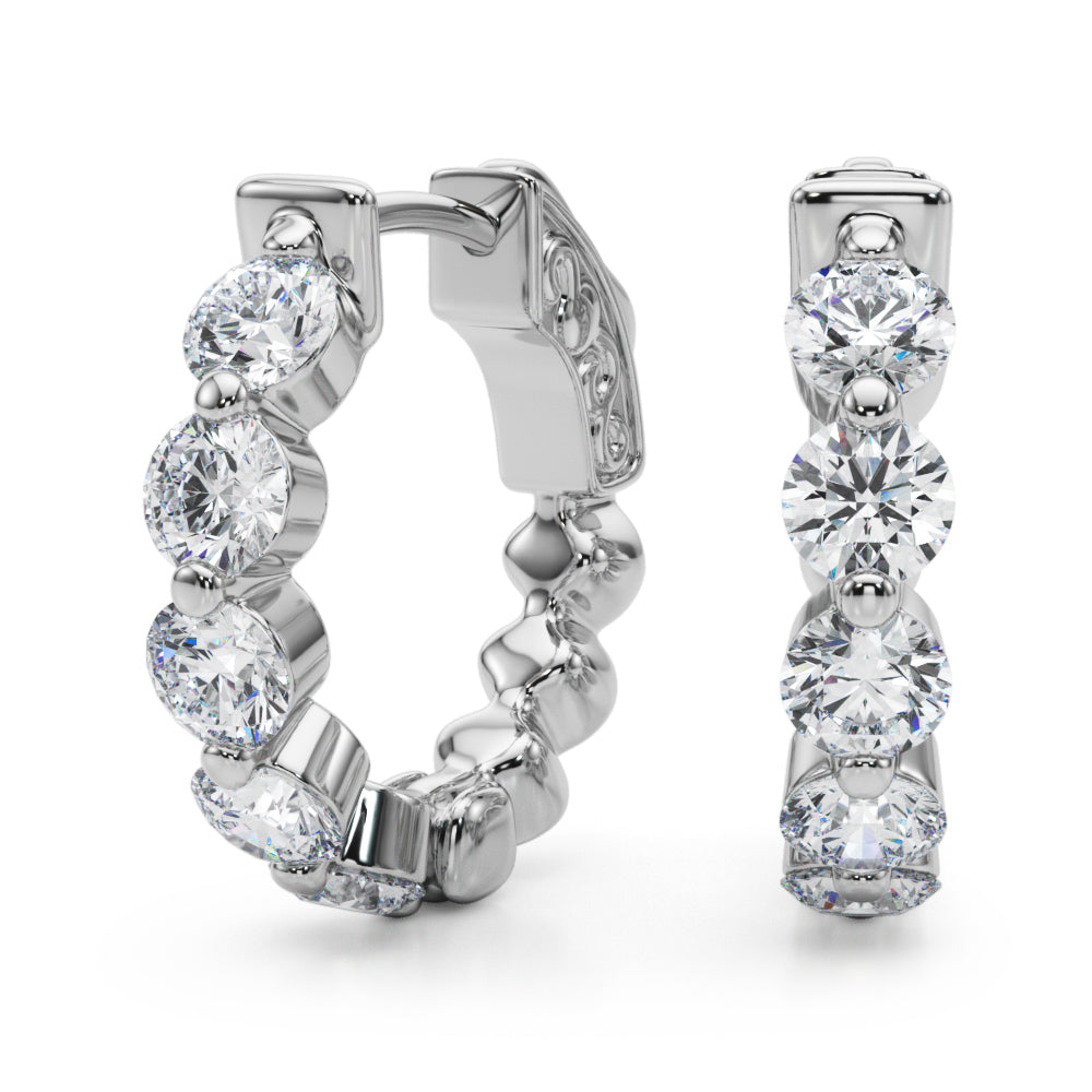 Lab Grown Diamond Single Row Vault Lock - View 2