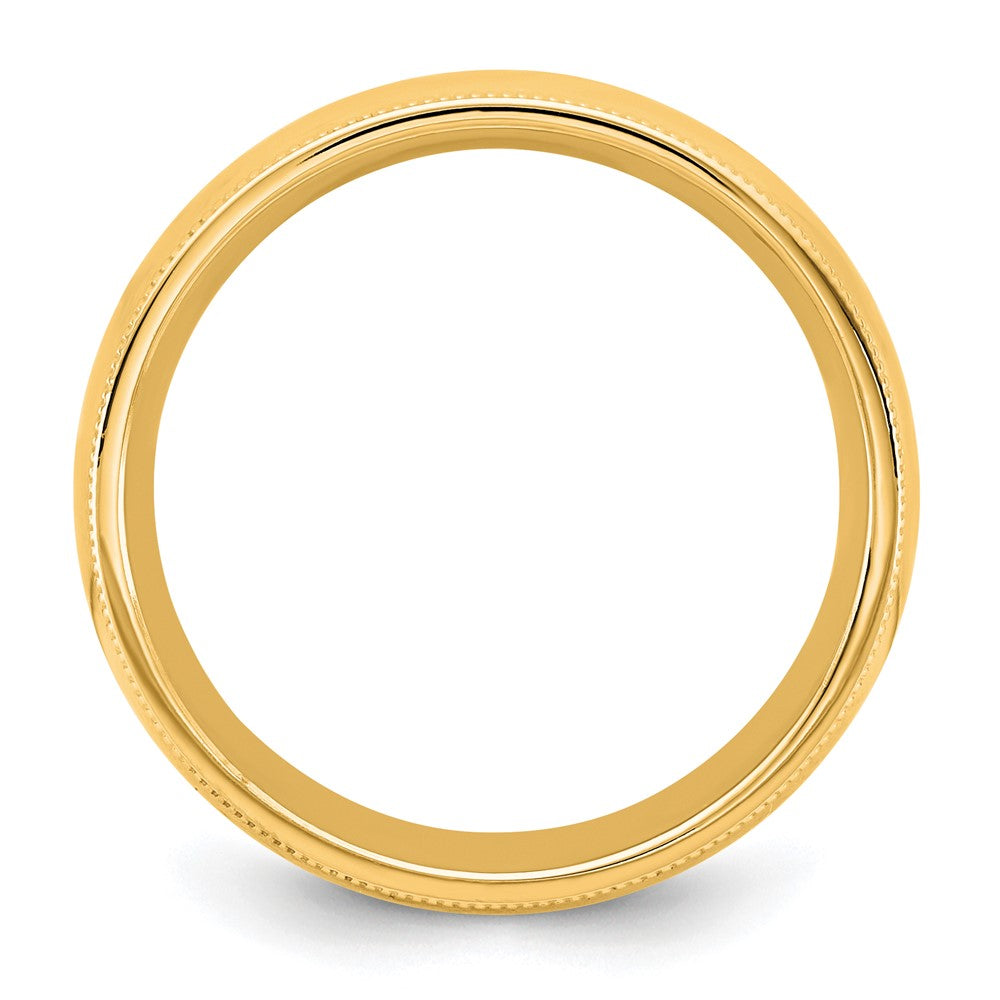 14K Yellow Gold Milgrain Comfort Fit Band, Size 13 - Image 2