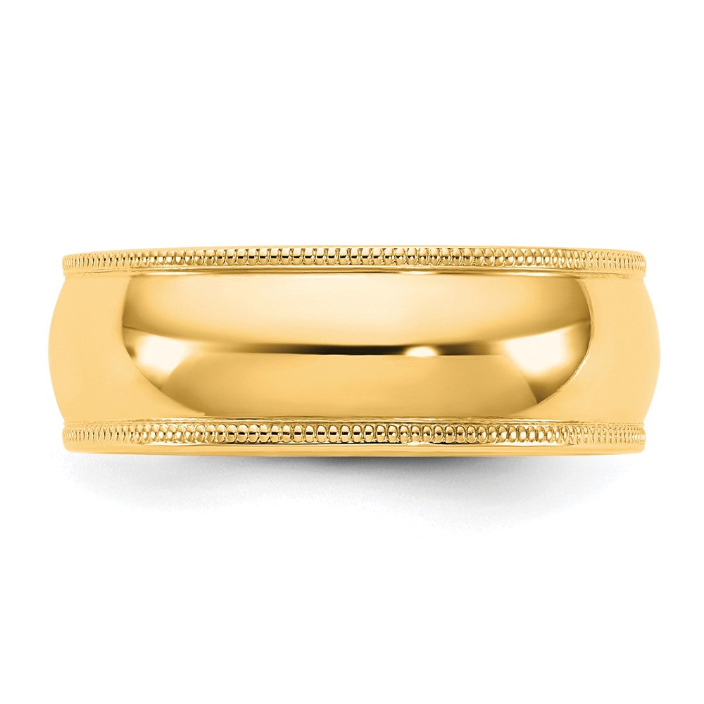 14K Yellow Gold Milgrain Comfort Fit Band, Size 14 - Image 3