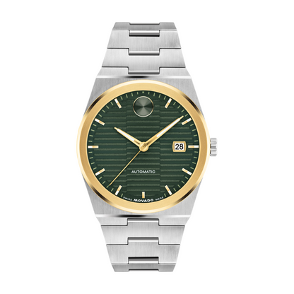 Movado Bold Quest Two-Tone Stainless Steel Green Dial Automatic Watch 39mm