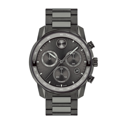 Movado Bold Verso Chronograph Gunmetal Ion-plated Stainless Steel Watch 44 mm