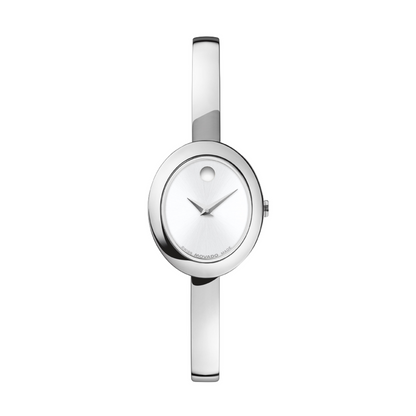 Movado Museum Classic Bangle Silver Stainless Steel Watch 25mm
