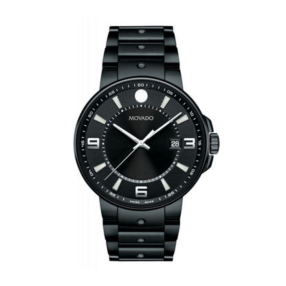 Movado SE Pilot Black PVD Stainless Steel Watch 40 mm