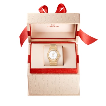 Omega Constellation Yellow Gold White Dial Automatic Watch 29 mm