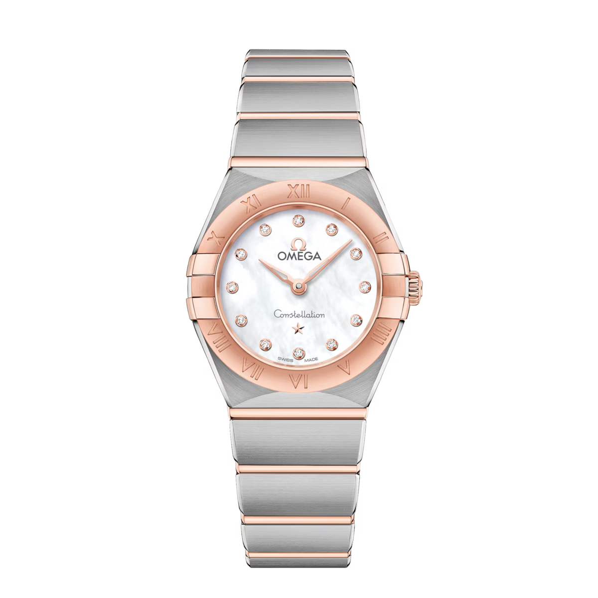 OMEGA Constellation クォーツ 腕時計 本体 Omega Constellation Manhattan 25 mm White Mother-of-Pearl Steel