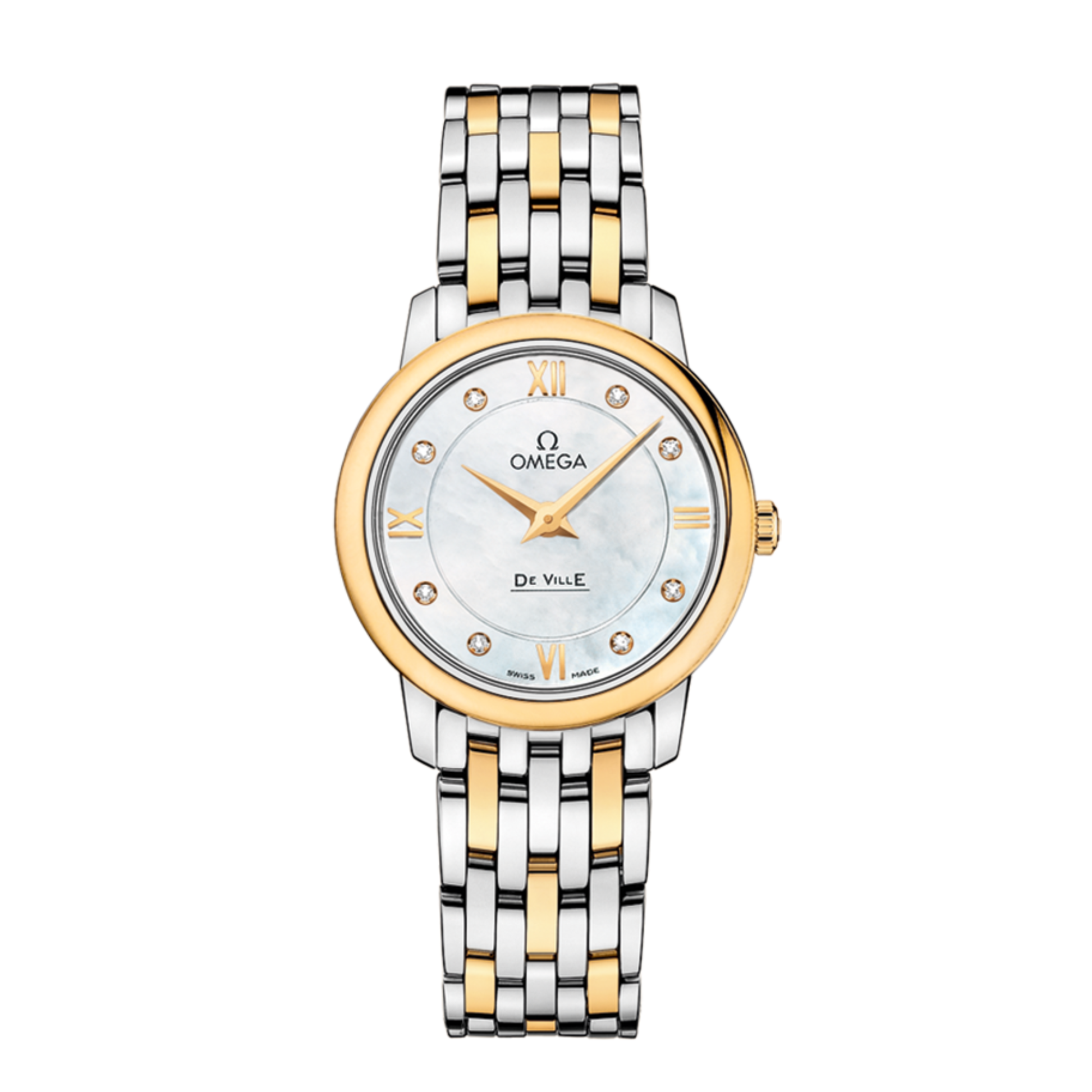 Omega De Ville Prestige 27.4 mm White Mother-of-Pearl Diamond Dial Omega De Ville Prestige 27.4 mm White Mother-of-Pearl Diamond Dial