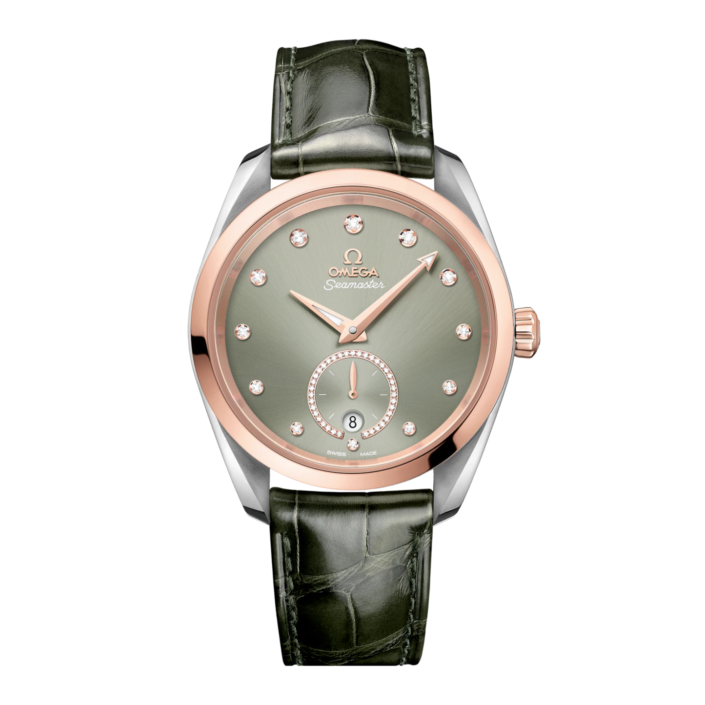 Omega Seamaster Aqua Terra Sedna Gold Steel Green Dial Automatic Watch 38 mm