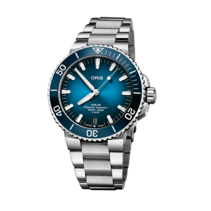 Oris Aquis Date Calibre 400 Stainless Steel Blue Dial Automatic Watch 43.5mm