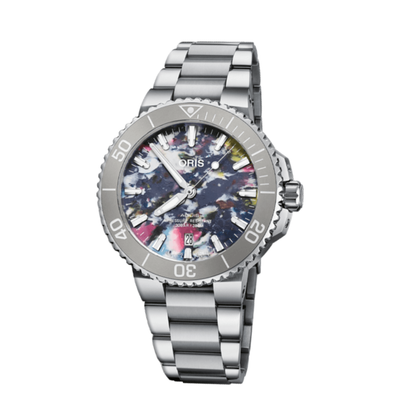 Oris Aquis Date Stainless Steel Multicoloured Dial Automatic Watch 41.5mm