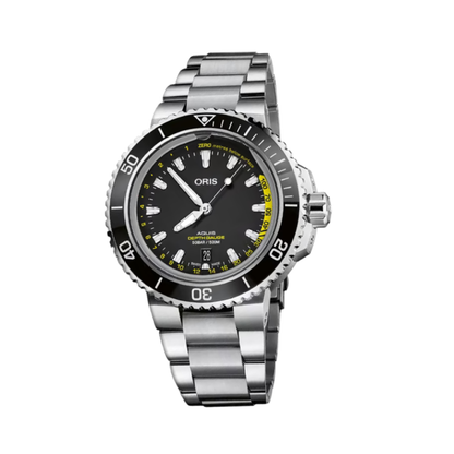 Oris Aquis Depth Gauge Stainless Steel Black Dial Automatic Watch 45.8mm