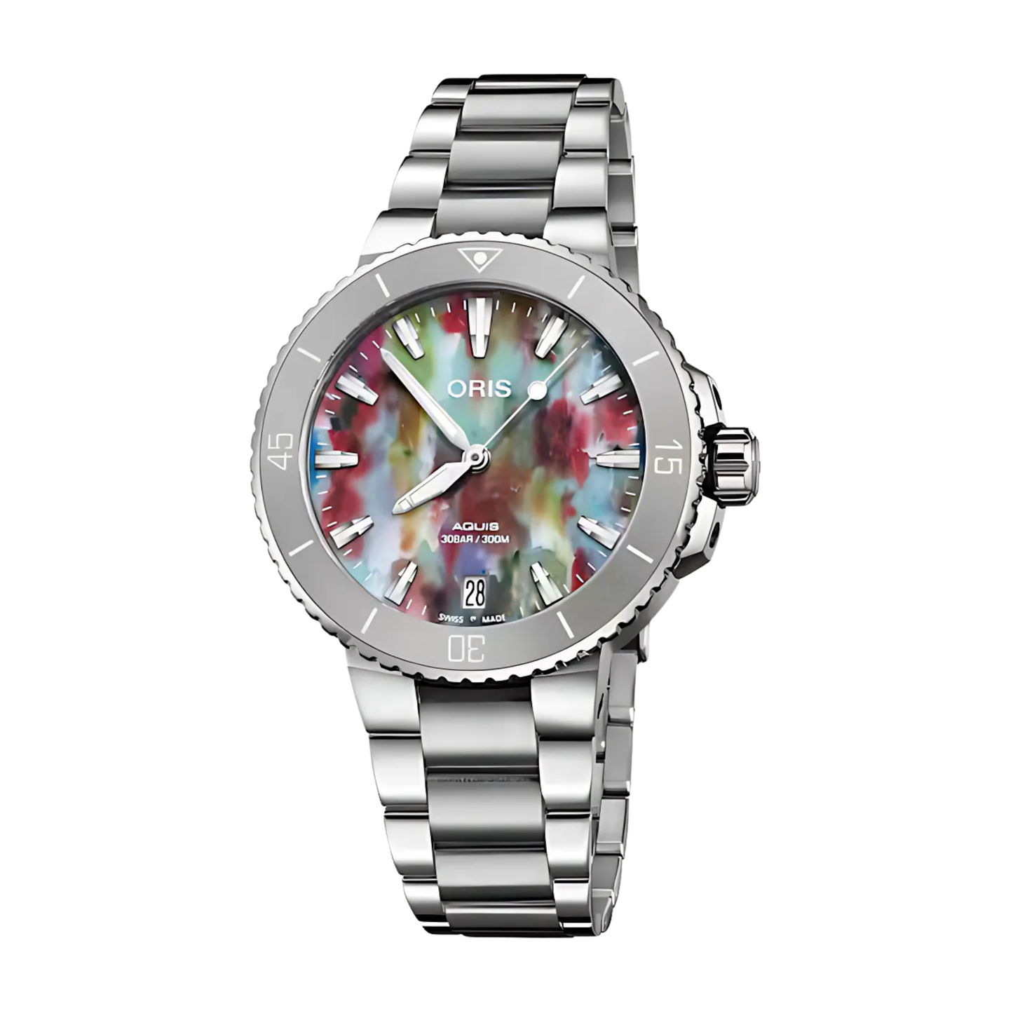 Oris Aquis Date Stainless Steel  Multicoloured Dial Automatic Watch 36.5 mm
