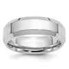 Platinum 6mm Polished Beveled Edge Wedding Band Size 9.5