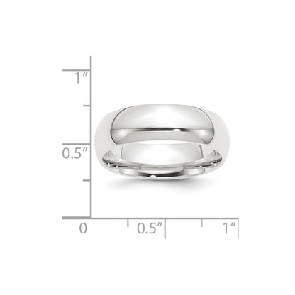 Platinum 8mm Lightweight Comfort-Fit Wedding Band Size 9