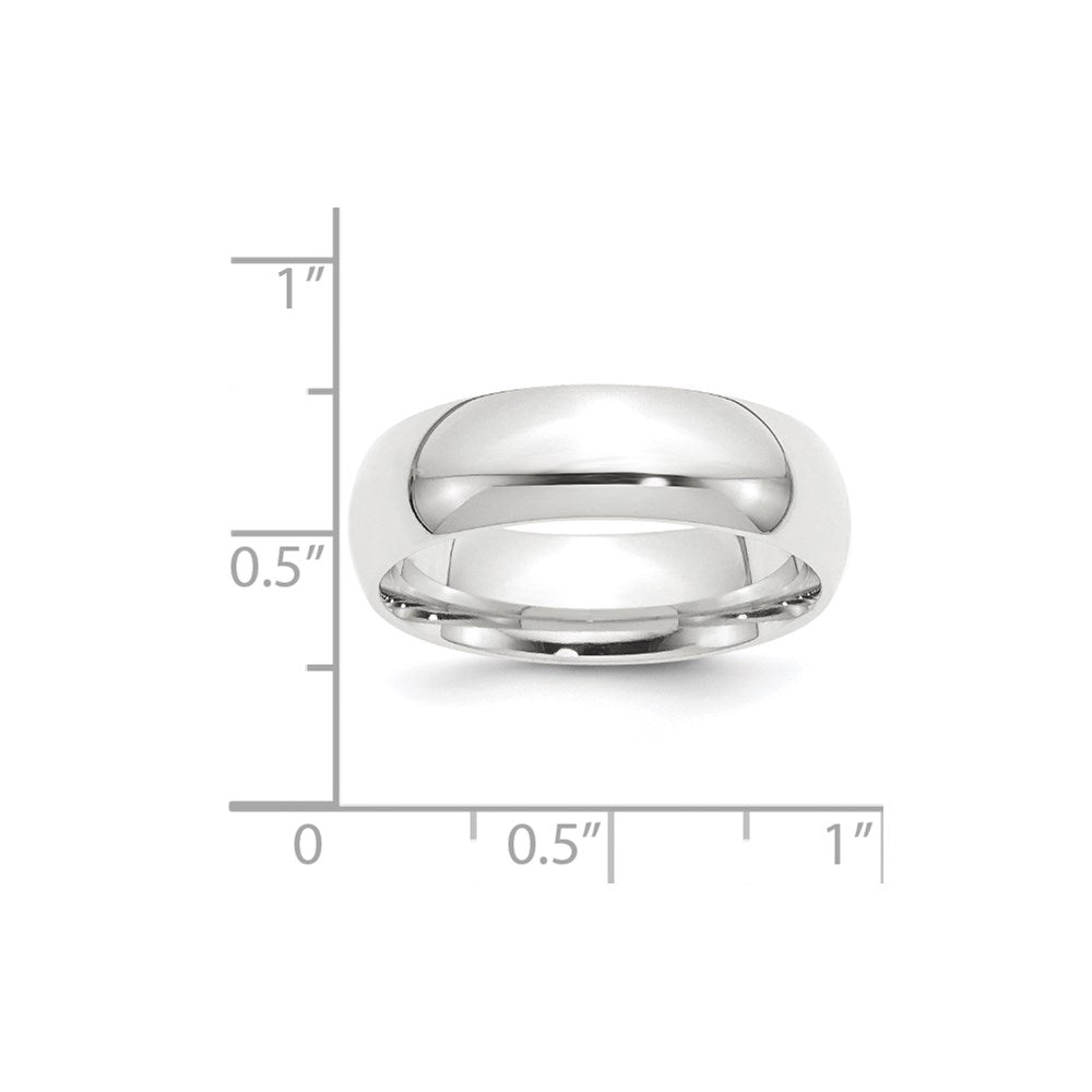Platinum 8mm Comfort-Fit Wedding Band in Size 7.5 - Image 2