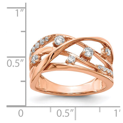 14k Rose Gold Diamond Ring