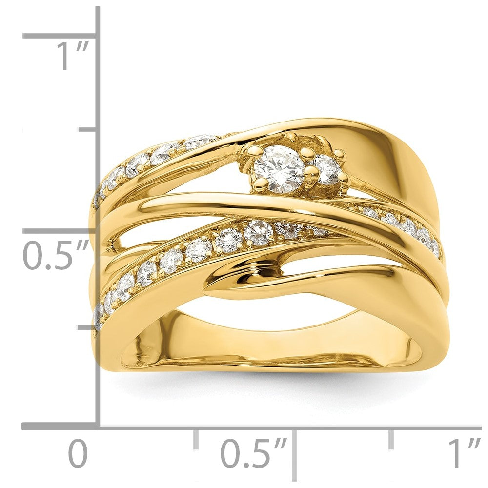 14k Fancy Diamond Ring - View 2