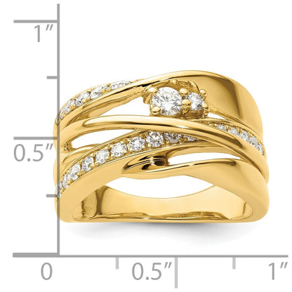 14k Fancy Diamond Ring - View 2