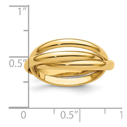 14k Polished Rolling Ring in Size 8.5 - Image 3