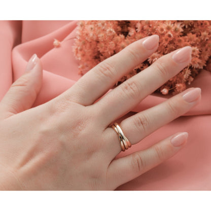 14k Gold Polished Rolling Ring - Image 6