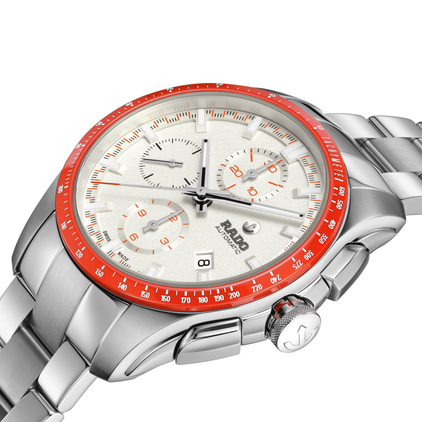 Rado HyperChrome Silver Stainless Steel Automatic Chronograph Watch 44 mm