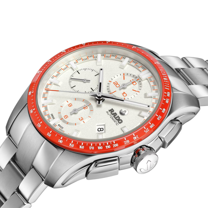 Rado HyperChrome Silver Stainless Steel Automatic Chronograph Watch 44 mm