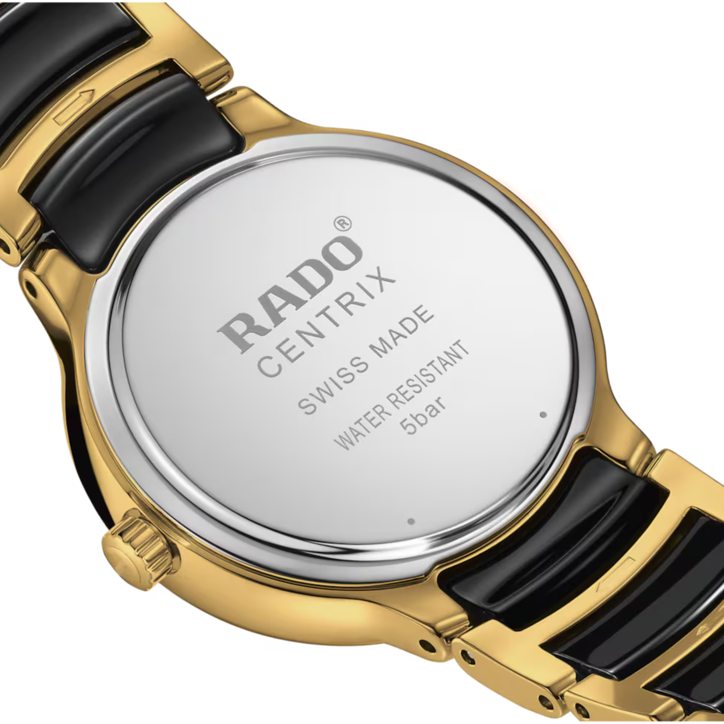 Rado Centrix Diamonds Black Two-Tone Ceramic Watch 30.5 mm
