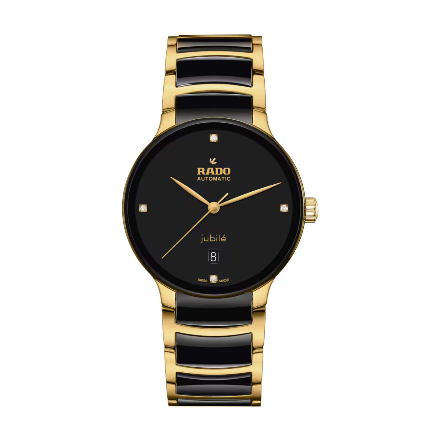 Rado Centrix Diamond Index Black Two-Tone Automatic Watch 39.5 mm