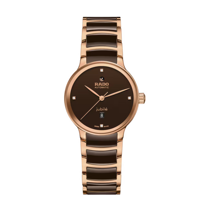 Rado Centrix Diamond Brown Ceramic Automatic Watch 30.5 mm