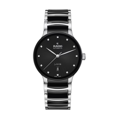 Rado Centrix Diamonds Black Two-Tone Automatic Watch 39.5 mm