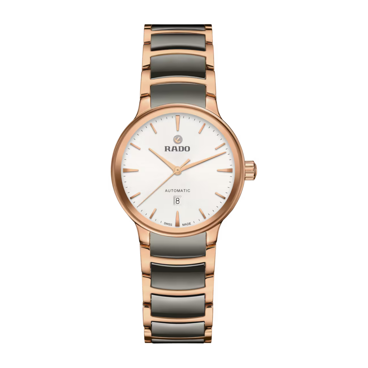 Rado Centrix White Ceramic Two Tone Automatic Watch 30.5 mm