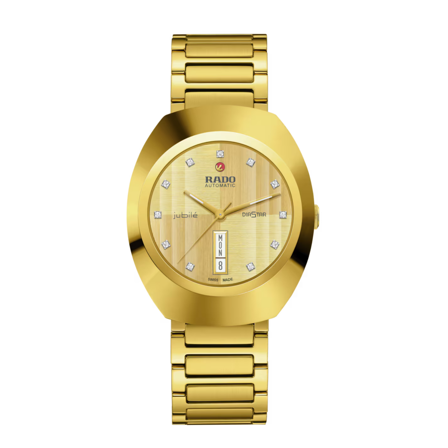 Rado DiaStar Original Diamond Gold Stainless Steel Automatic Watch 38 mm