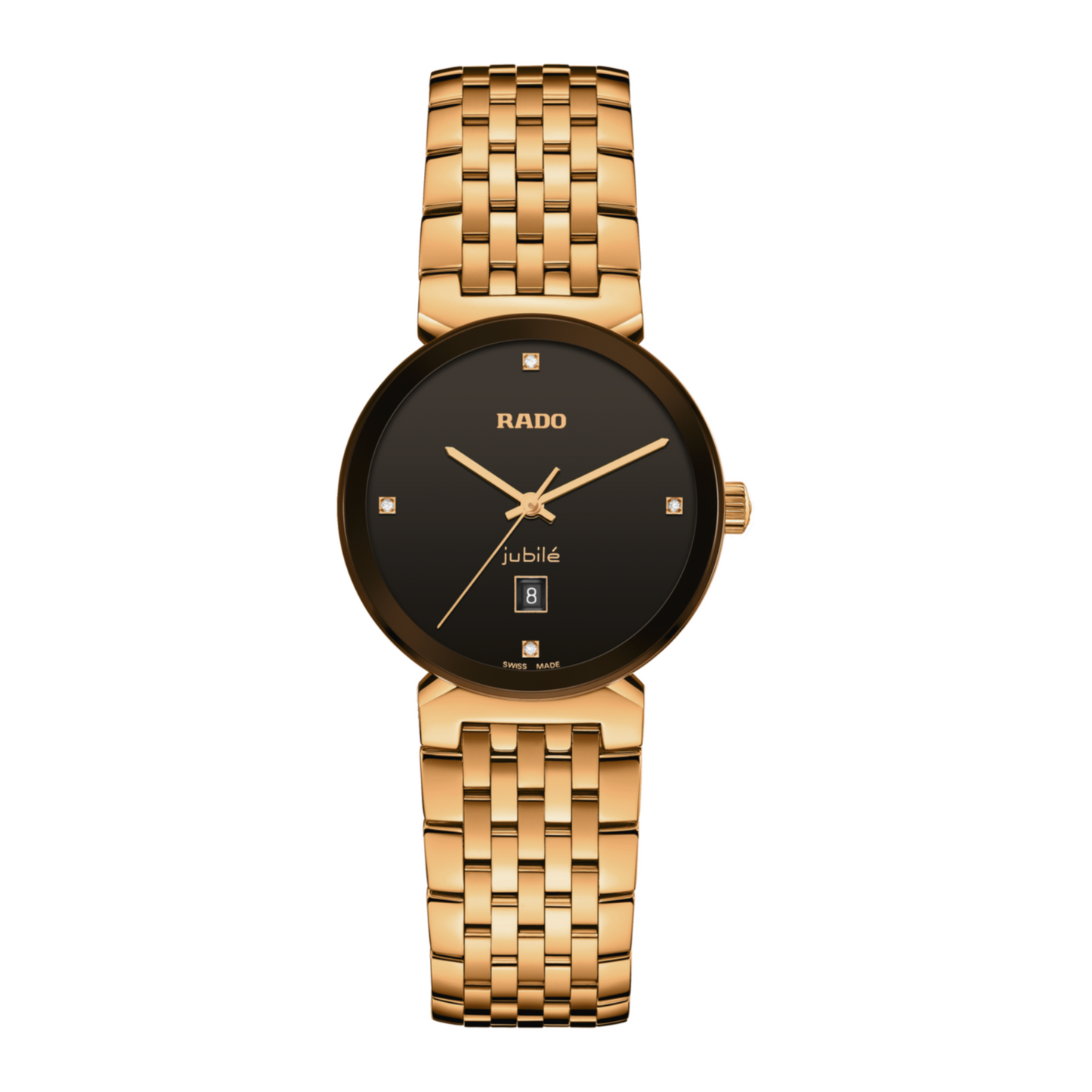 Rado Florence Classic Diamond Black Stainless Steel Watch 30 mm