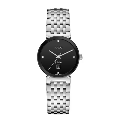 Rado Florence Classic Diamond Black Stainless Steel Watch 30 mm