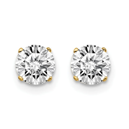 14ky 1.00ct. I2 K-L Diamond Stud Push-on Post Earrings