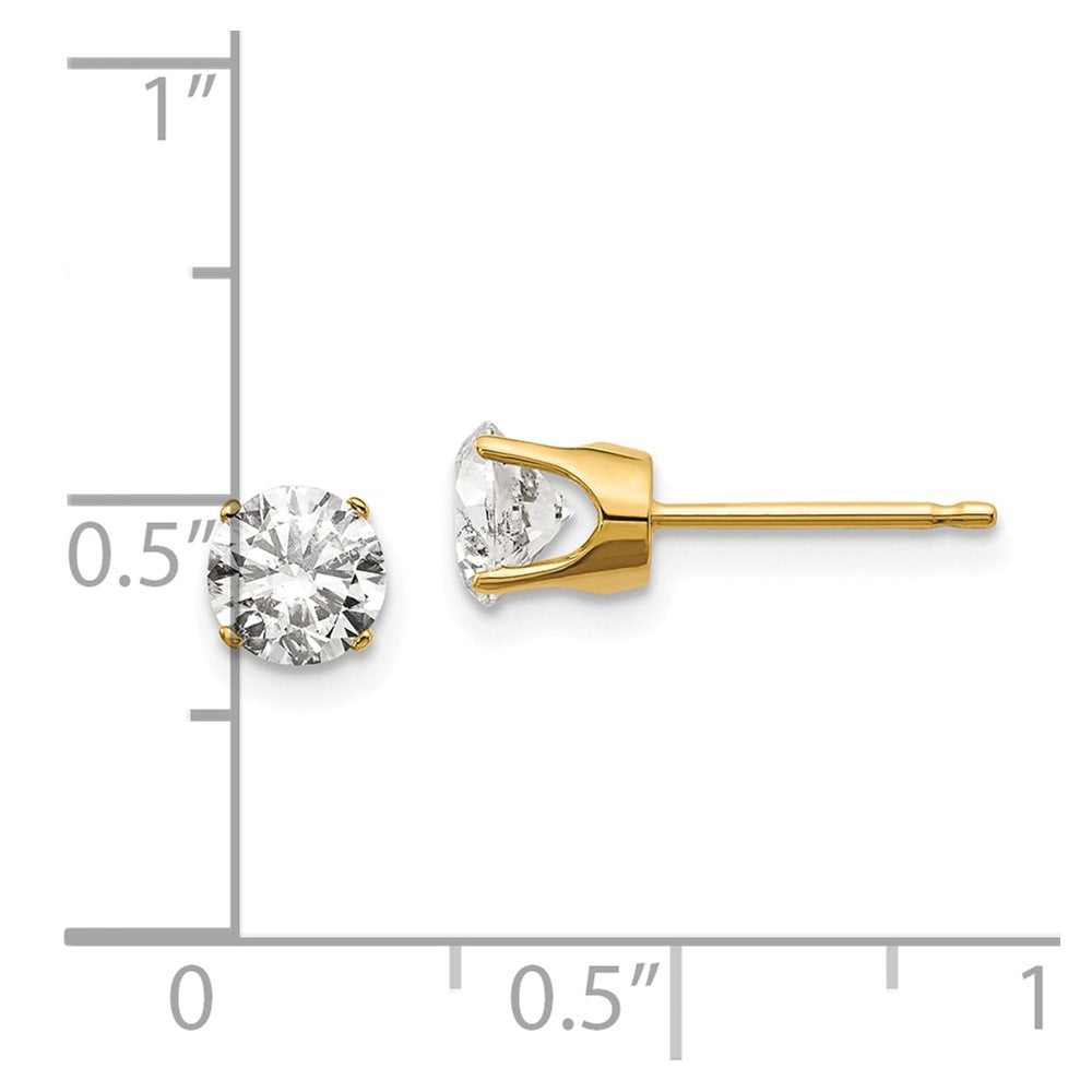 14ky 1.00ct. I2 K-L Diamond Stud Push-on Post Earrings
