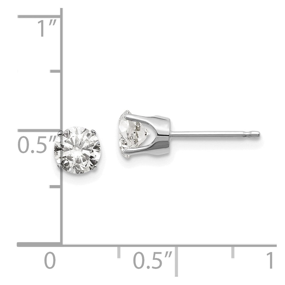 14kw 1.00ct. I2 K-L Diamond Stud Push-on Post Earrings