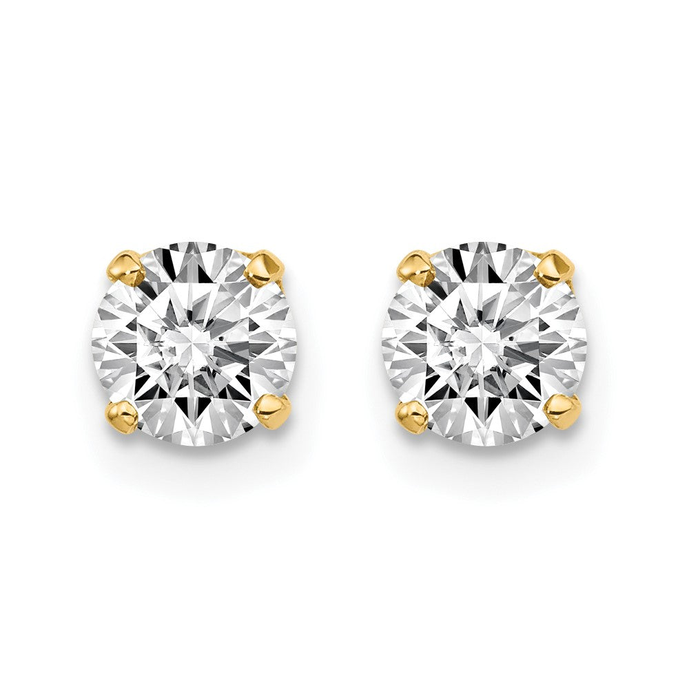 14ky .95ct. I2 K-L Diamond Stud Push-on Post Earrings