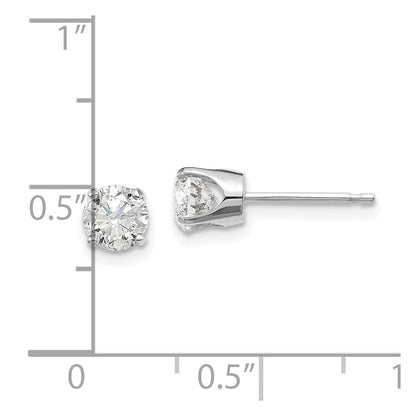 14kw .95ct I2 K-L Diamond Stud Push-on Post Earrings