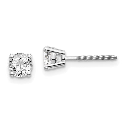 14kw .70ct VS2/SI1 G-I Diamond Stud Thread on/off Post Earrings