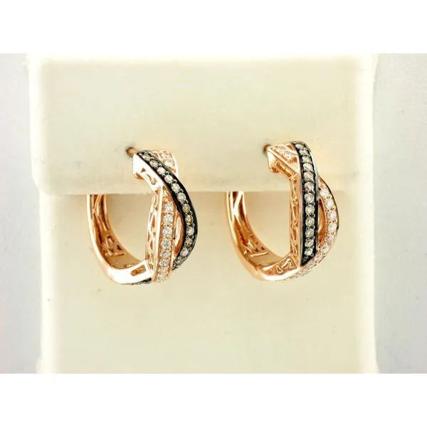 Le Vian Earrings featuring Chocolate Diamonds. These earrings offer total weight 0.33 ctw.