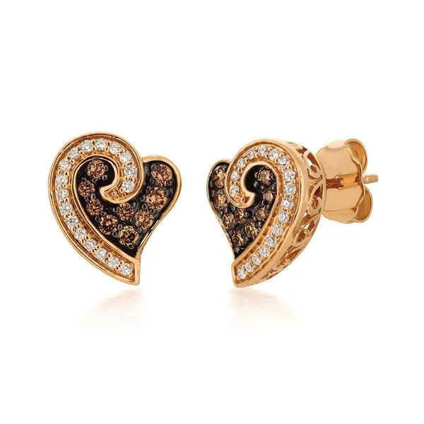 Le Vian Earrings featuring Chocolate Diamonds. These earrings offer total weight 0.25 ctw.
