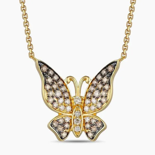 Le Vian Honey Gold Chocolate Ombré Diamonds Pendant 0.37 ct 18 Inches