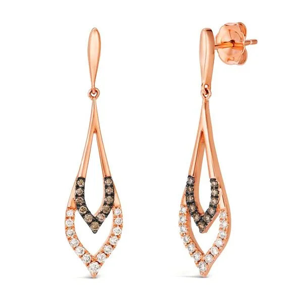 Le Vian Earrings with Radiant Chocolate Diamonds, Nude Diamonds. These earrings offer total weight 0.25 ctw.