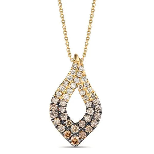 Le Vian Honey Gold Chocolate Ombre' Pendant 1.00 ct 18 Inches