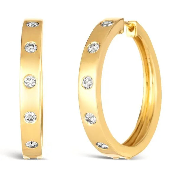 Le Vian Earrings in 14K Honey Gold featuring Diamonds. These earrings offer total weight 0.38 ctw.