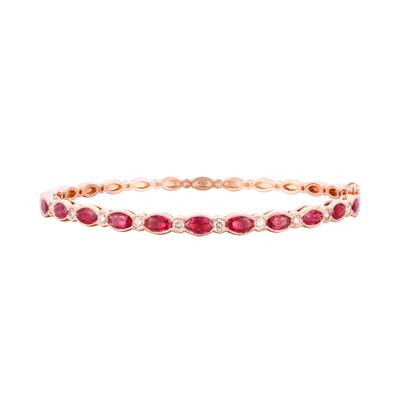 Le Vian 14k Strawberry Gold Passion Ruby & Vanilla Diamonds Bangle TTGW1RU
