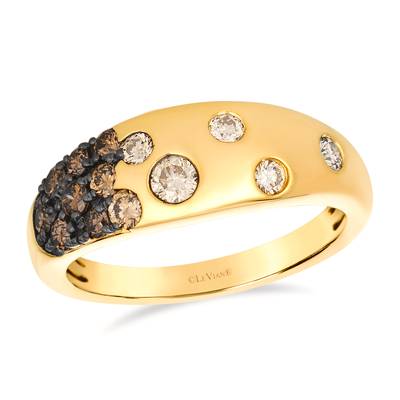 LeVian 14K honey gold ombre ring chocolate ombre diamond TTLL 1R