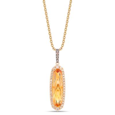 Le Vian 14k Honey Gold Chocolate Diamond Pendant TTMF 5CT