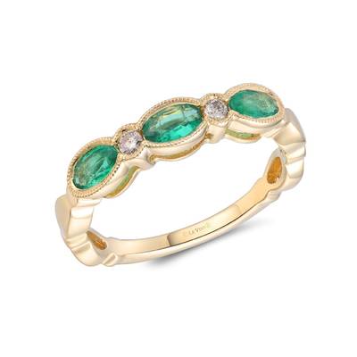 Le Vian 14K Honey Gold Costa Smeralda Emeralds & Vanilla Diamonds Ring TTNW1